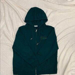 Garage Forest Green Full Zip Up Hoodie